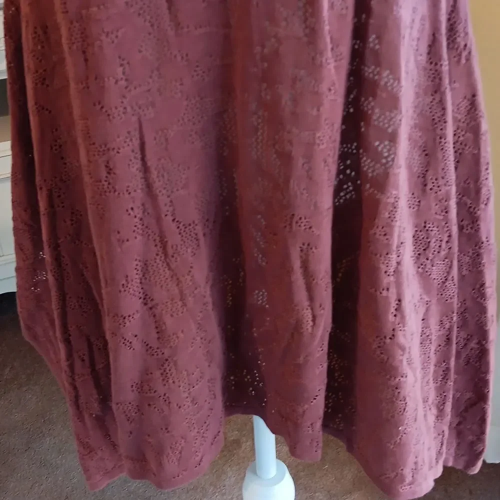 Peruvian Connection Sedona Red LA Jolla Tunic . Boho . Soft Girl.  Coastal - Picture 4 of 12